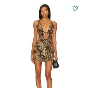 Superdown rupa leopard dress size small